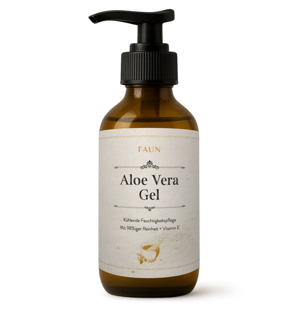 Aloe Vera Gel mit 98 % Bio-Aloe, Glycerin & Vitamin E | Kühlende Feuchtigkeit für Gesicht, Körper & Haare