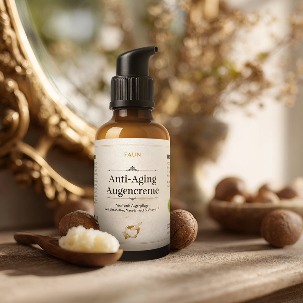Anti-Age Augencreme mit Vitamin E, Sheabutter & Bio-Mandelöl | Overnight-Lift & Feuchtigkeit