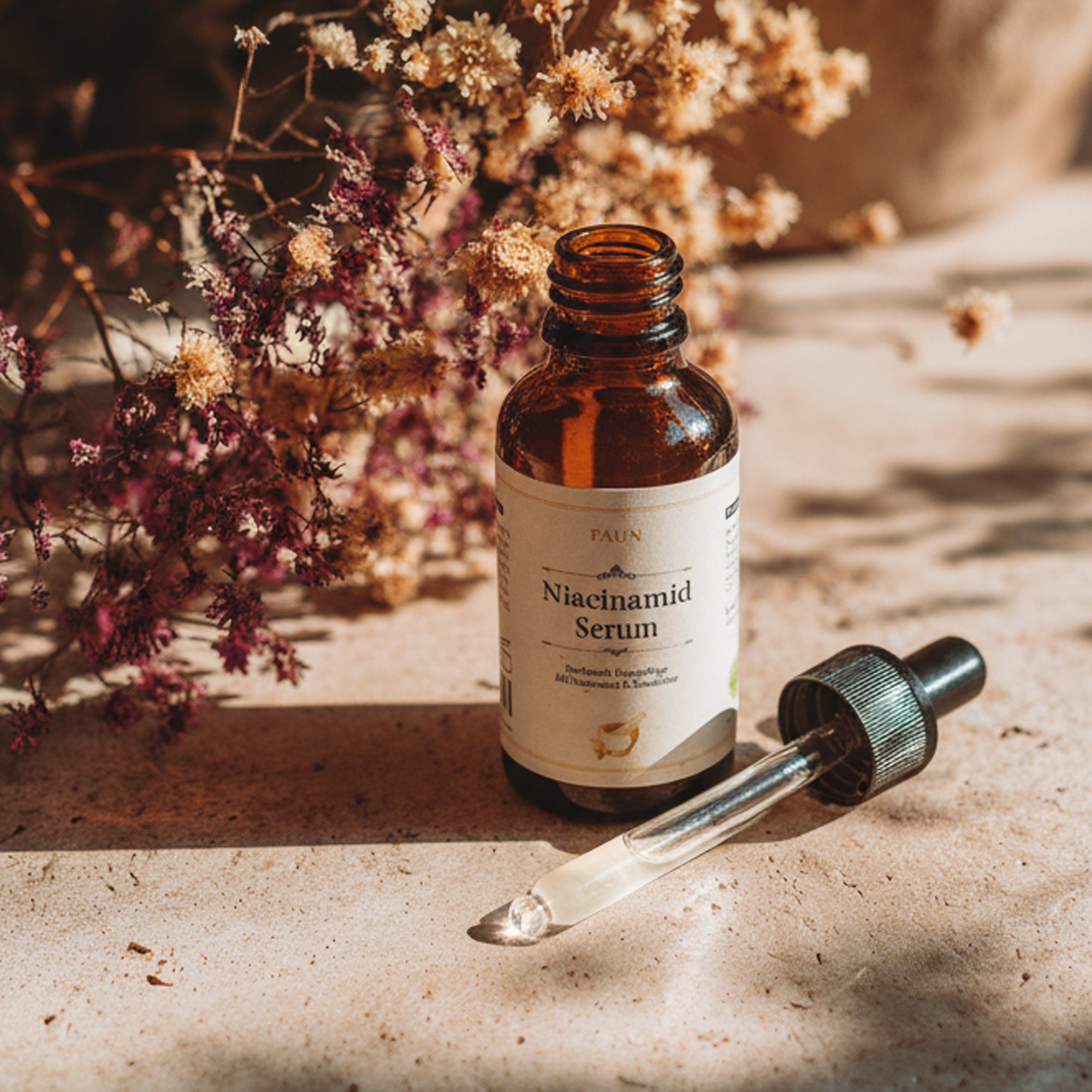 Niacinamid Serum mit 5 % Vitamin B3, Glycerin &amp; Sheabutter | Klärende Pflege bei Unreinheiten, Rötungen &amp; Pigmentflecken