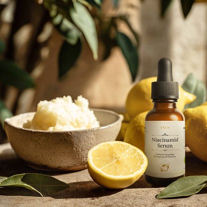 Niacinamid Serum mit 5 % Vitamin B3, Glycerin &amp; Sheabutter | Klärende Pflege bei Unreinheiten, Rötungen &amp; Pigmentflecken