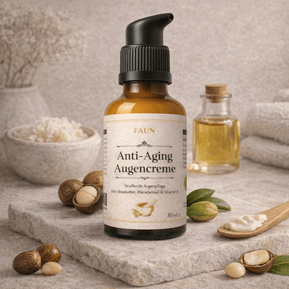 Anti-Age Augencreme mit Vitamin E, Sheabutter &amp; Bio-Mandelöl | Overnight-Lift &amp; Feuchtigkeit
